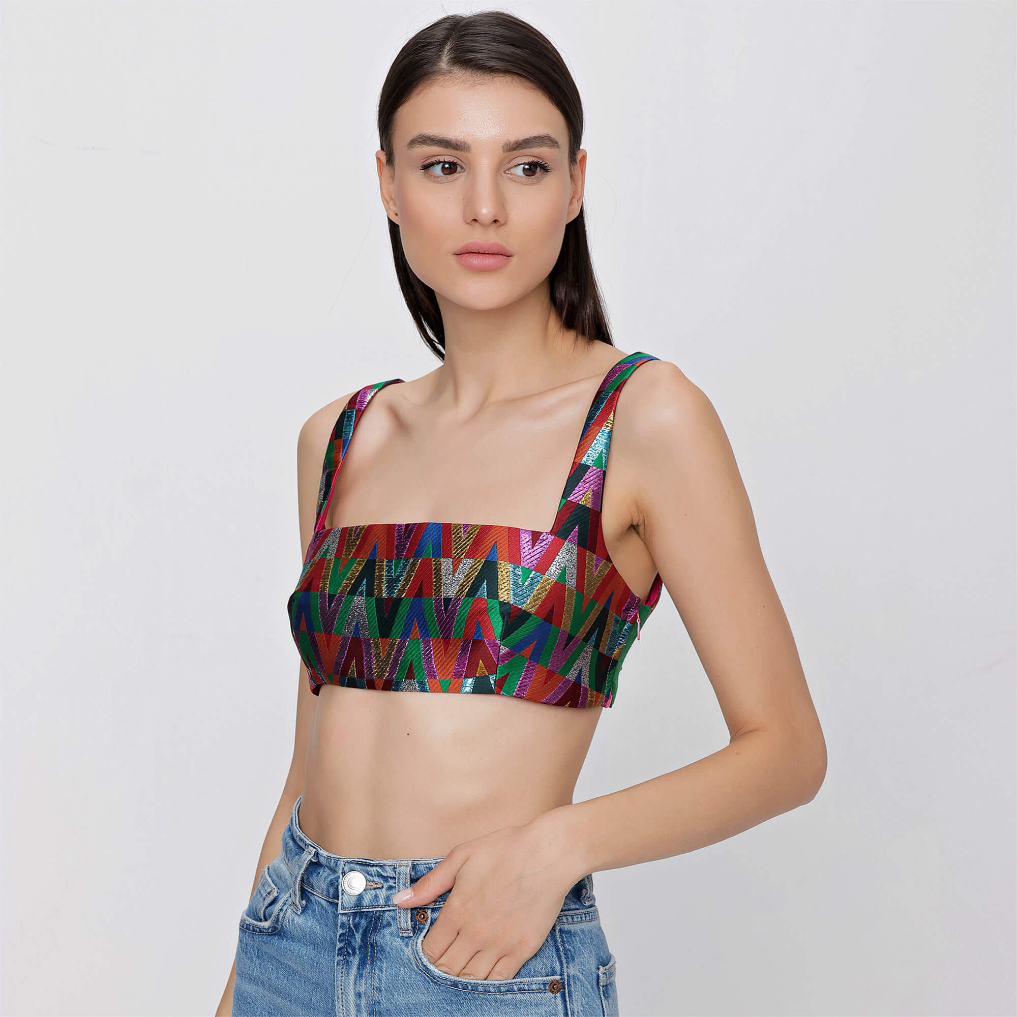 Valentino - Optical Valentino Print Crop Top